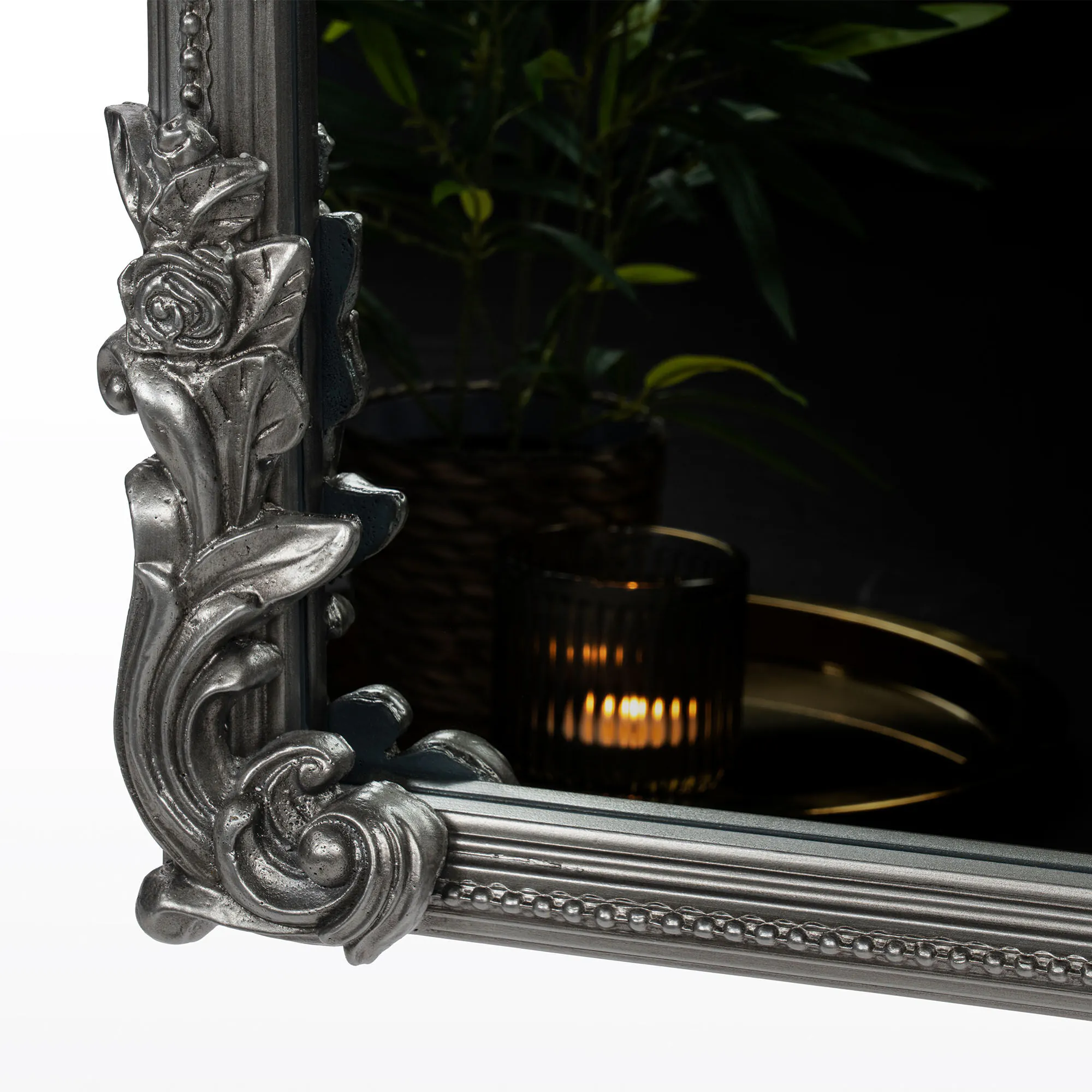 Helkroppsspegel 100x180cm Valvformad Silver Mary