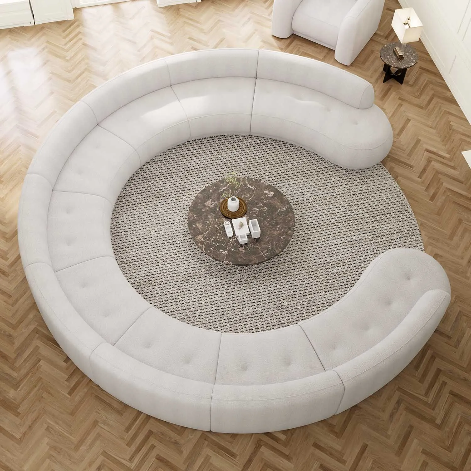 U-Modulsoffa 520cm Ivory - Bel Air