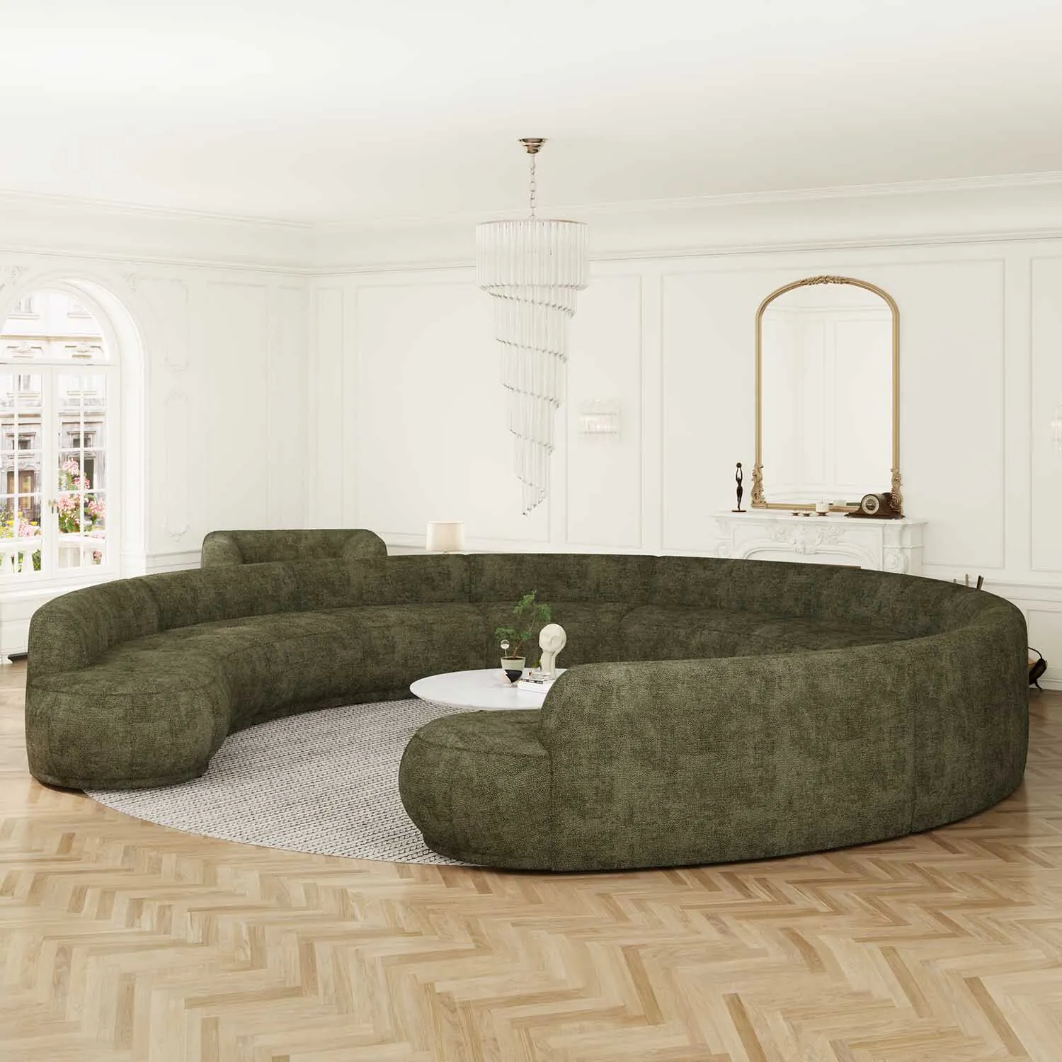 U-Modulsoffa 520cm Grön - Bel Air