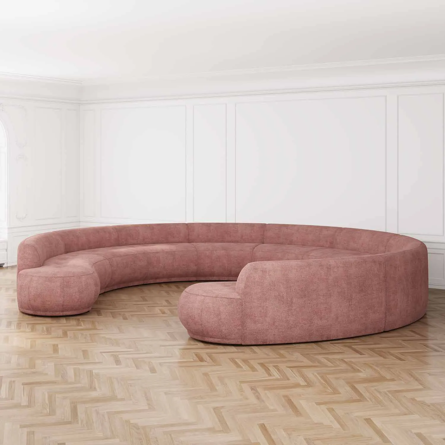 U-Modulsoffa 520cm Rosa - Bel Air