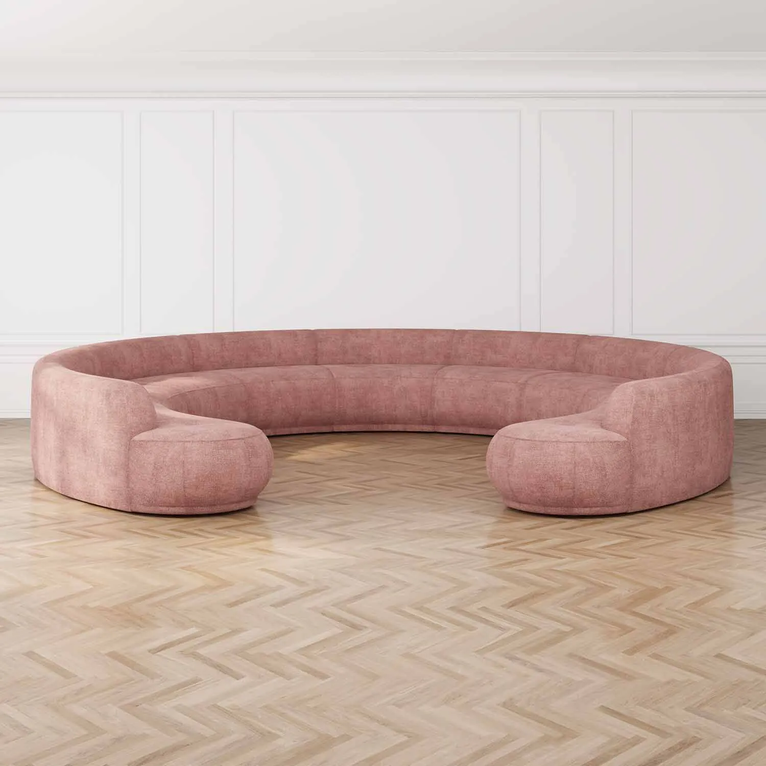 U-Modulsoffa 520cm Rosa - Bel Air