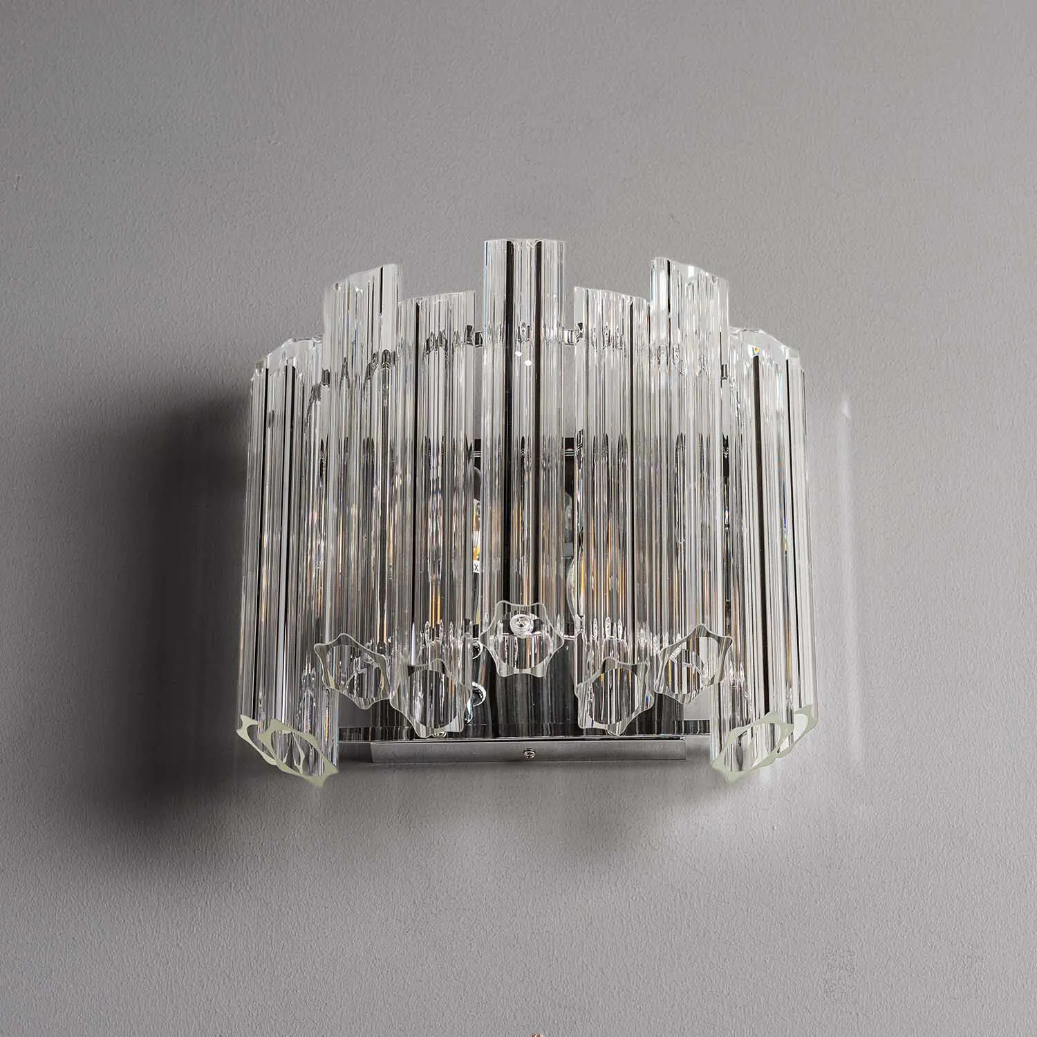Vägglampa Kristall 33cm Krom - Verona