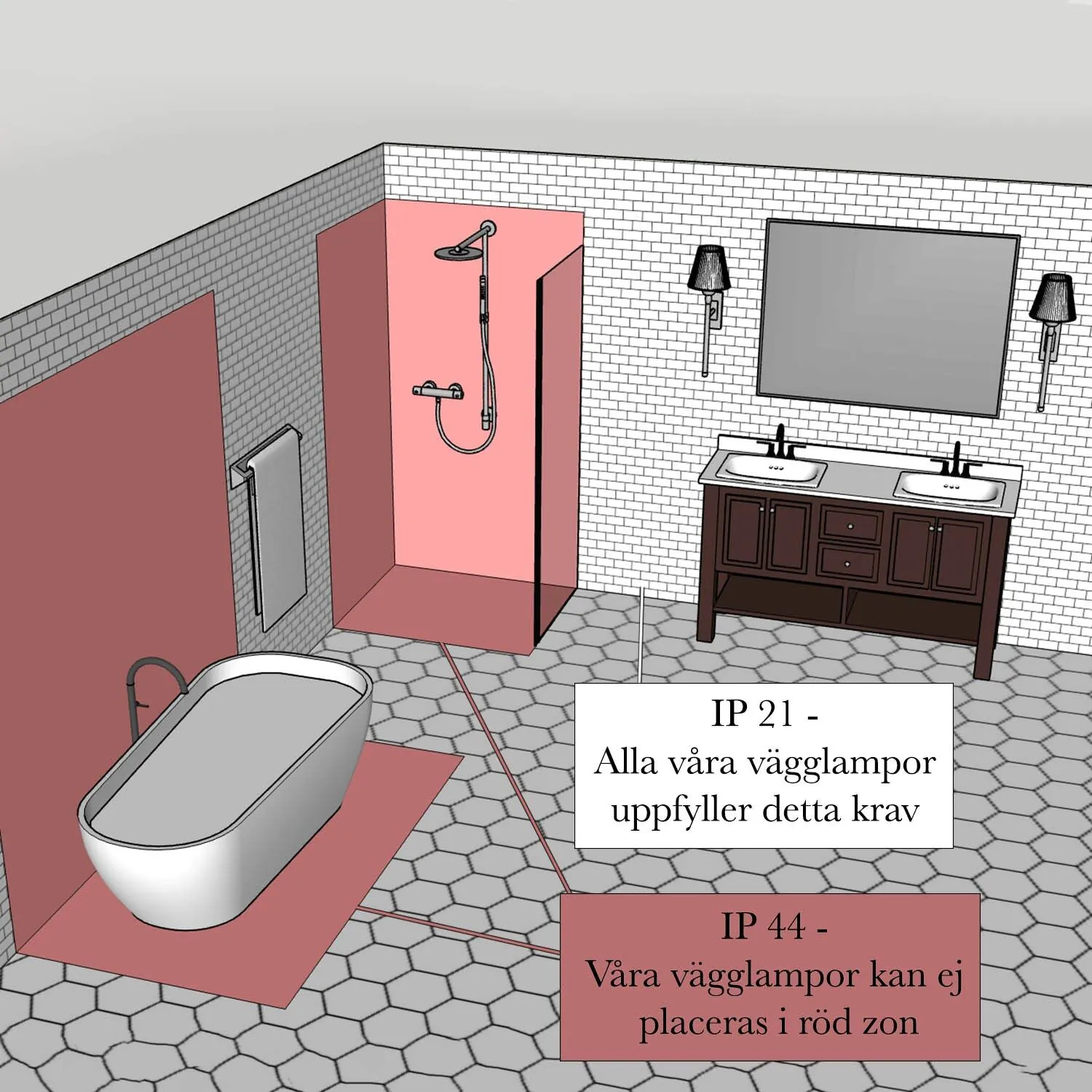 Vägglampa Mässing - Ekenäs