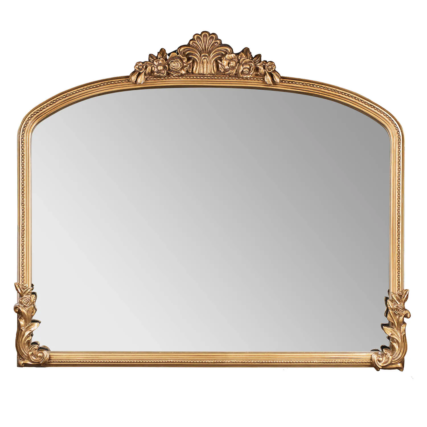 Valvformad Spegel Guld 114x100cm Mary