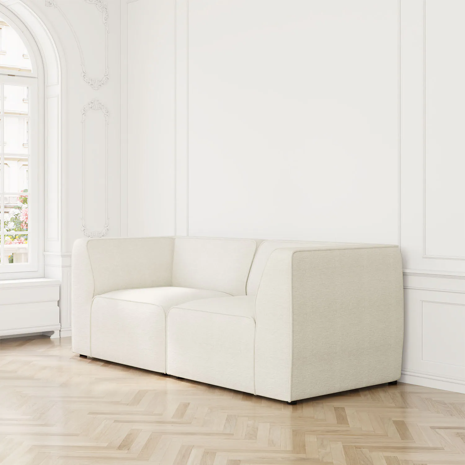 Soffa 2-sits 202cm Vit - London