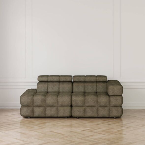 Soffa 2-sits 213cm Olivgrön Armstöd Höger - Paris