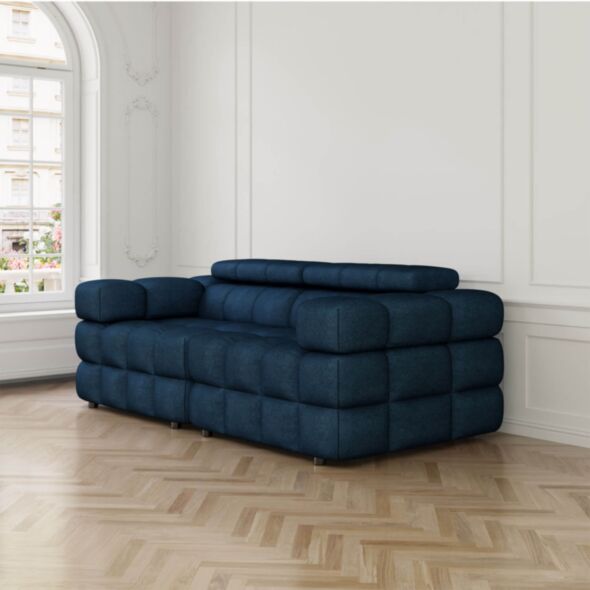 Soffa 2-sits 210cm Mörkblå  - Paris