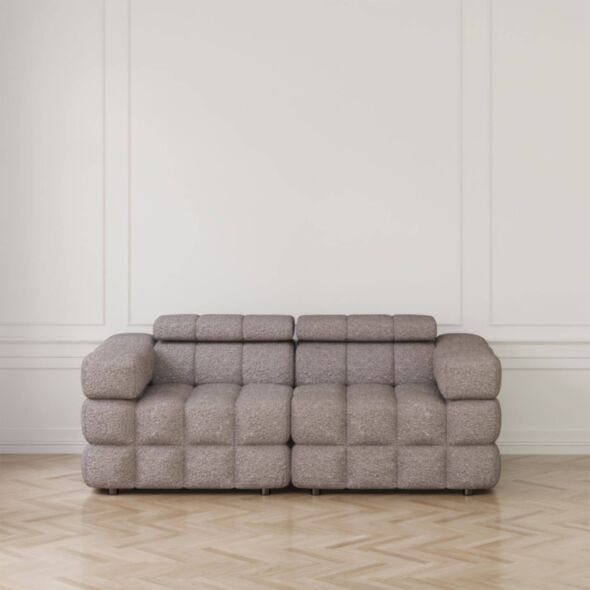 Soffa 2-sits 210cm Brun Boucle  - Paris