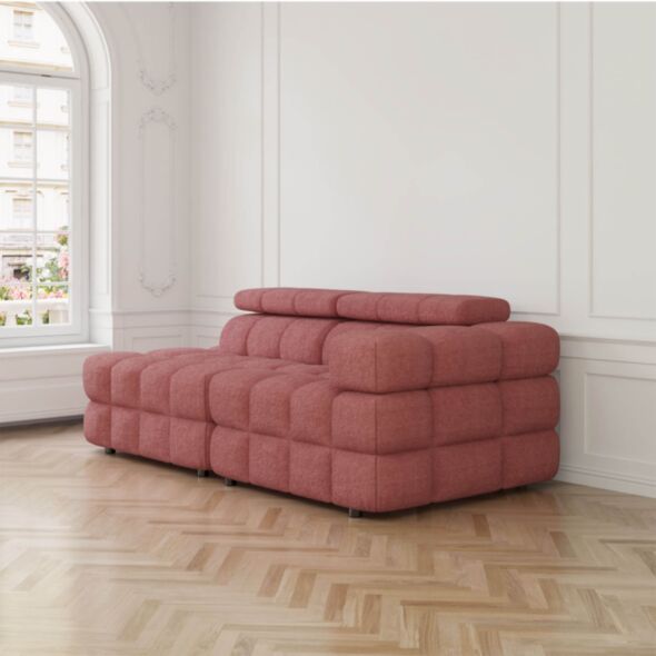 Soffa 2-sits 213cm Rosa Armstöd Höger - Paris