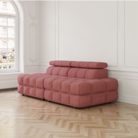Soffa 2-sits 216cm Rosa Utan Armstöd - Paris