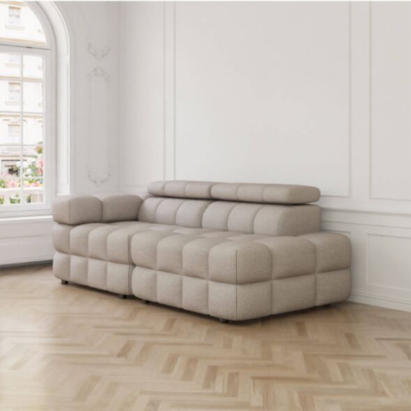 Soffa 2-sits 213cm Sand Armstöd Vänster - Paris