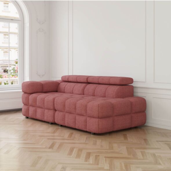 Soffa 2-sits 213cm Rosa Armstöd Vänster - Paris
