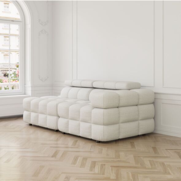 Soffa 2-sits 213cm Vit Armstöd Höger - Paris