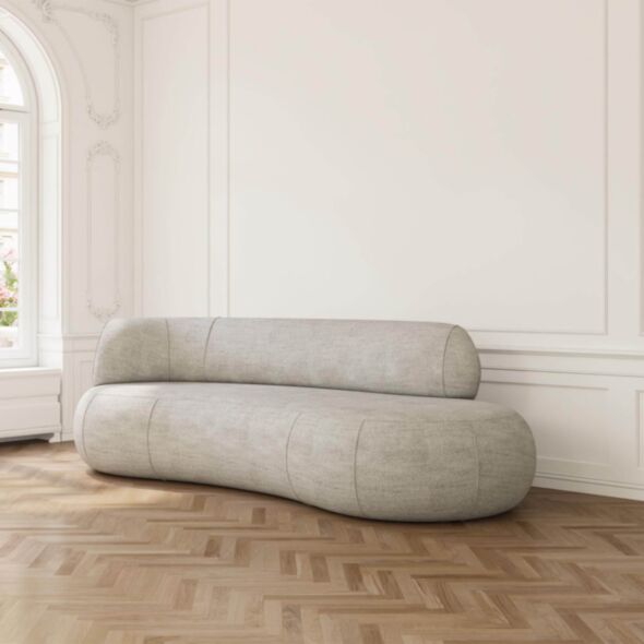 Soffa 3-sits 253cm Greige Armstöd Vänster - Malibu