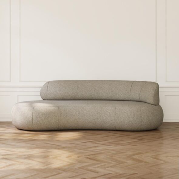 Soffa 3-sits 253cm Beige Armstöd Höger - Malibu
