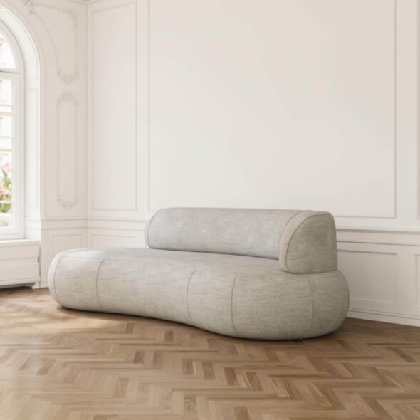 Soffa 3-sits 253cm Greige Armstöd Höger - Malibu