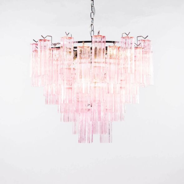 Kristallkrona Ø75cm Rosa/Krom - Cagliari