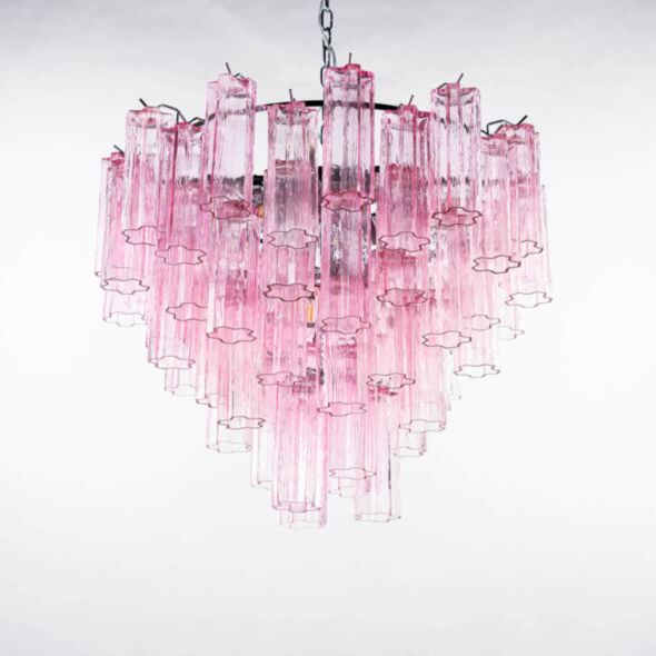 Kristallkrona Ø75cm Rosa/Krom - Cagliari