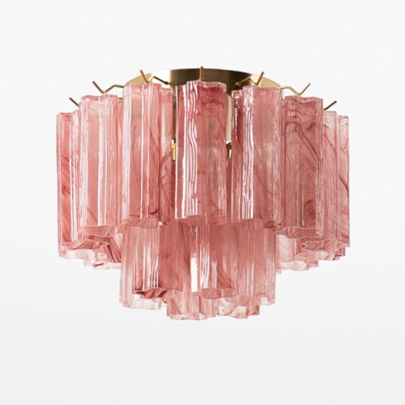 Taklampa Hall Ø45 Rosa Alabaster/Mässing - Cagliari