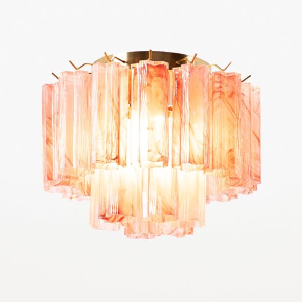 Taklampa Hall Ø45 Rosa Alabaster/Mässing - Cagliari