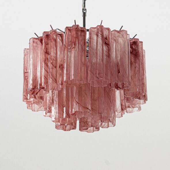Kristallkrona Ø45 Rosa Alabaster/Krom - Cagliari