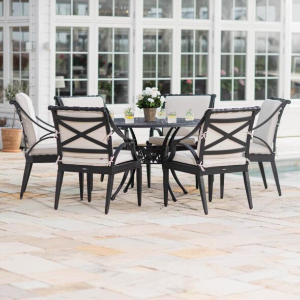 Amalfi matgrupp med 6 stolar och Toscana 122cm bord