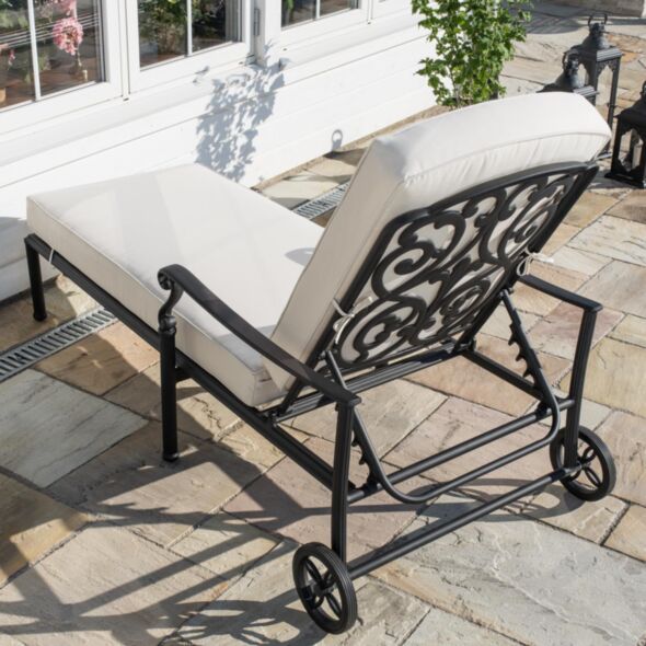 Solsäng Svart Aluminium Amalfi