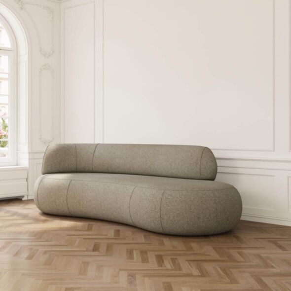 Soffa 3-sits 253cm Beige Armstöd Vänster - Malibu