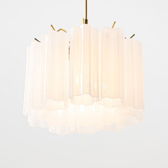 Taklampa Pendel Ø33cm Opal/Mässing - Cagliari