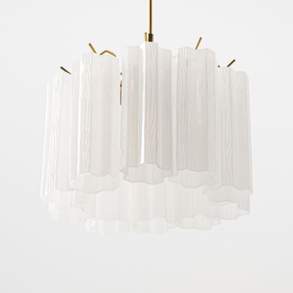 Taklampa Pendel Ø33cm Opal/Mässing - Cagliari