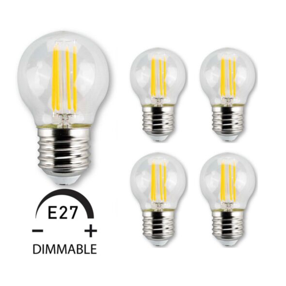 E27 LED Lampa 4W Rund 5P Dimbar