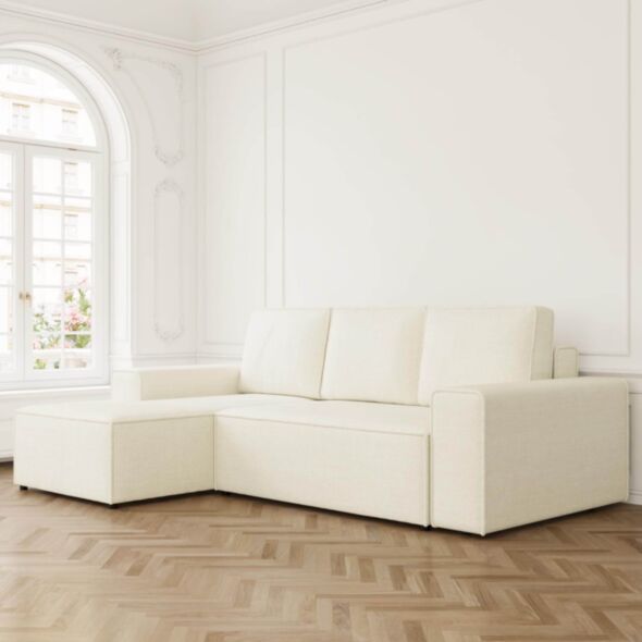 Bäddsoffa Divan Vänster 255cm Beige - Sydney