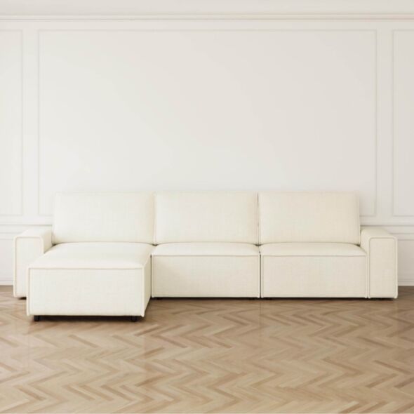 Divansoffa 353cm Beige Vänster - Sydney