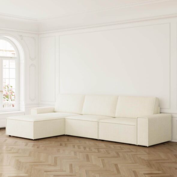 Divansoffa 353cm Beige Vänster - Sydney