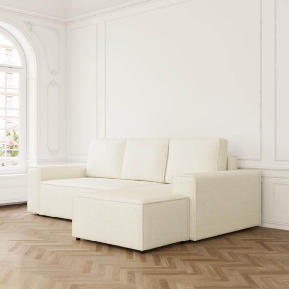 Bäddsoffa Divan Höger 255cm Beige - Sydney