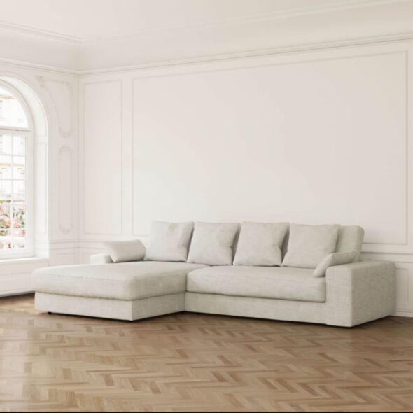 Divansoffa Vänster 310cm Greige - Manhattan