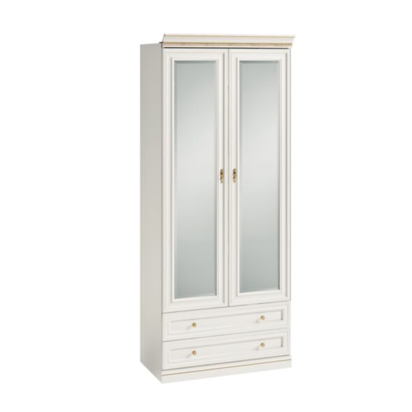 Vit Garderobsmodul 2D-14 Spegel - Monte Carlo
