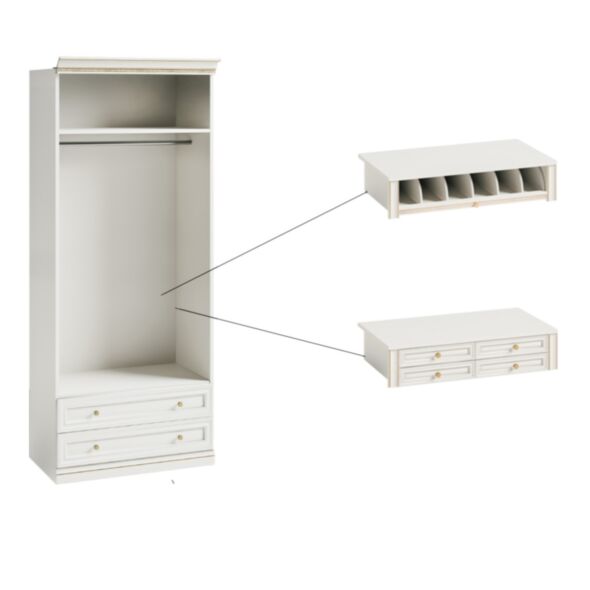 Vit Garderobsmodul 2D-14 Panel - Monte Carlo