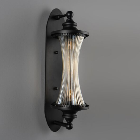 Vägglampa Utomhus Gammaldags Svart H51cm - Liverpool