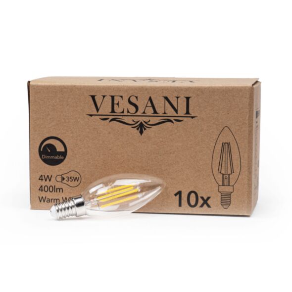E14 LED Kronljus 4W Varmvit 2700k Dimbar - 5pack