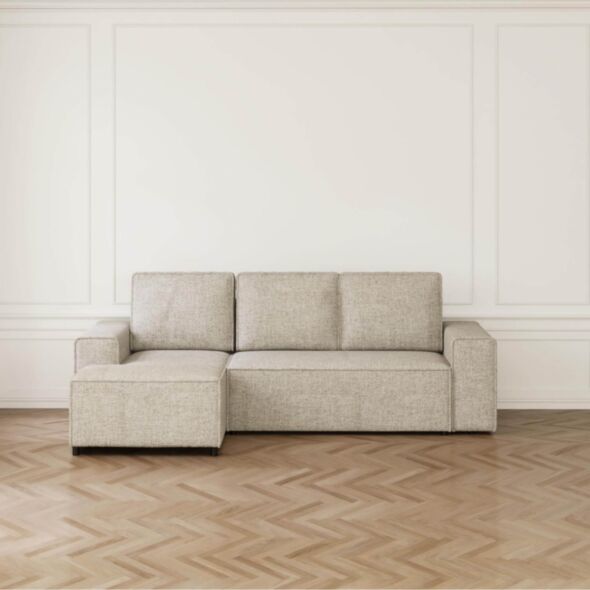 Bäddsoffa Divan Vänster 255cm Grå - Sydney