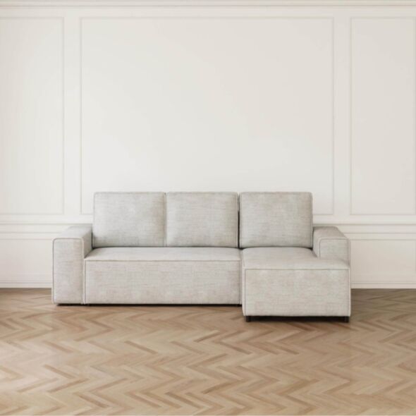 Bäddsoffa Divan Höger 255cm Greige - Sydney