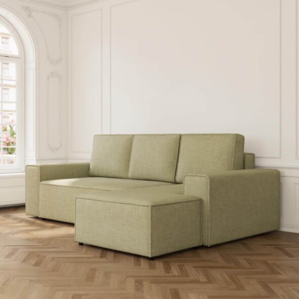 Bäddsoffa Divan Höger 255cm Grön - Sydney