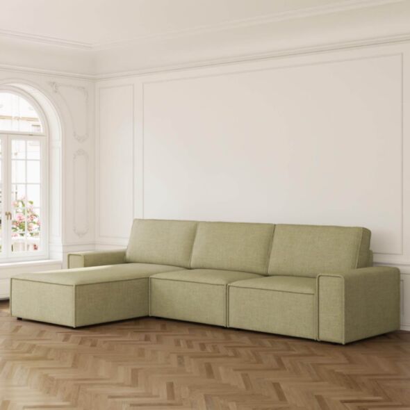 Divansoffa 353cm Grön Vänster - Sydney