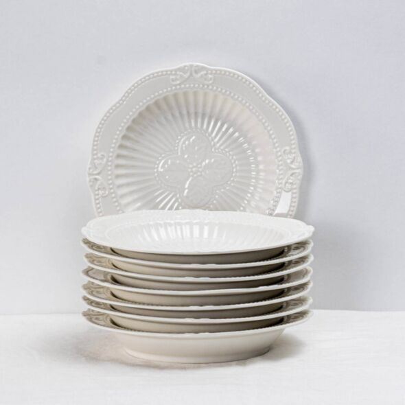 8-pack Djup Tallrik  22cm - Henriette