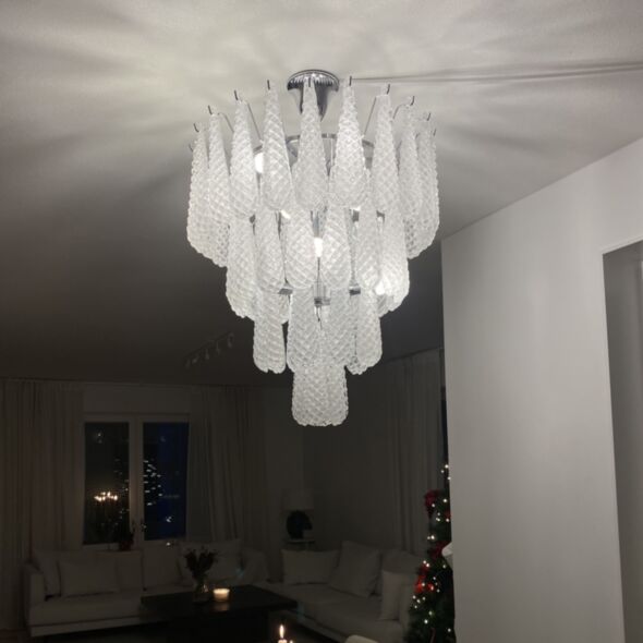 Kristallkrona Ø66xH75cm Krom/Klar - Neapel