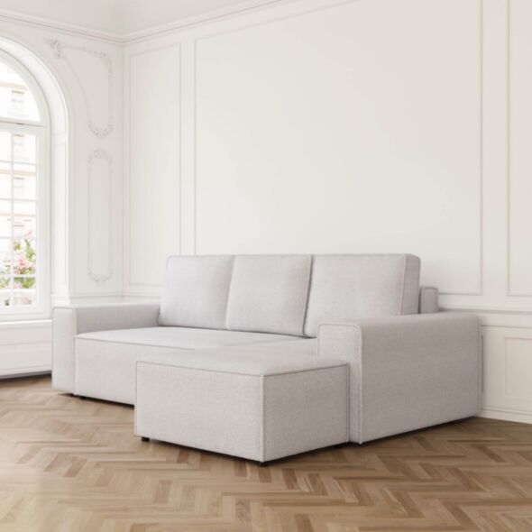 Bäddsoffa Divan Höger 255cm Ivory - Sydney