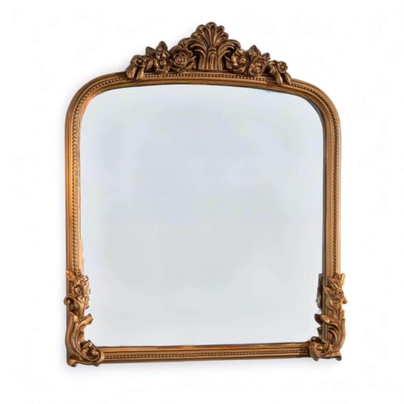 Guldspegel valvformad 80x88cm - Mary