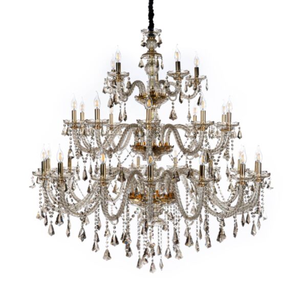 Stor Kristallkrona Ø130xH130cm Cognac - Genéve