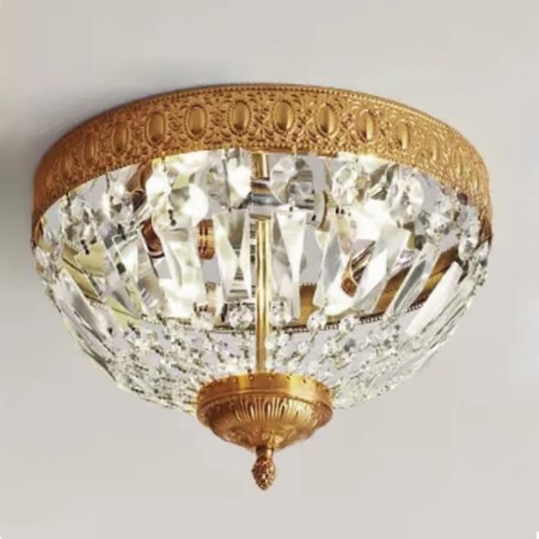 Kristallplafond Mässing Ø40cm - Uppsala
